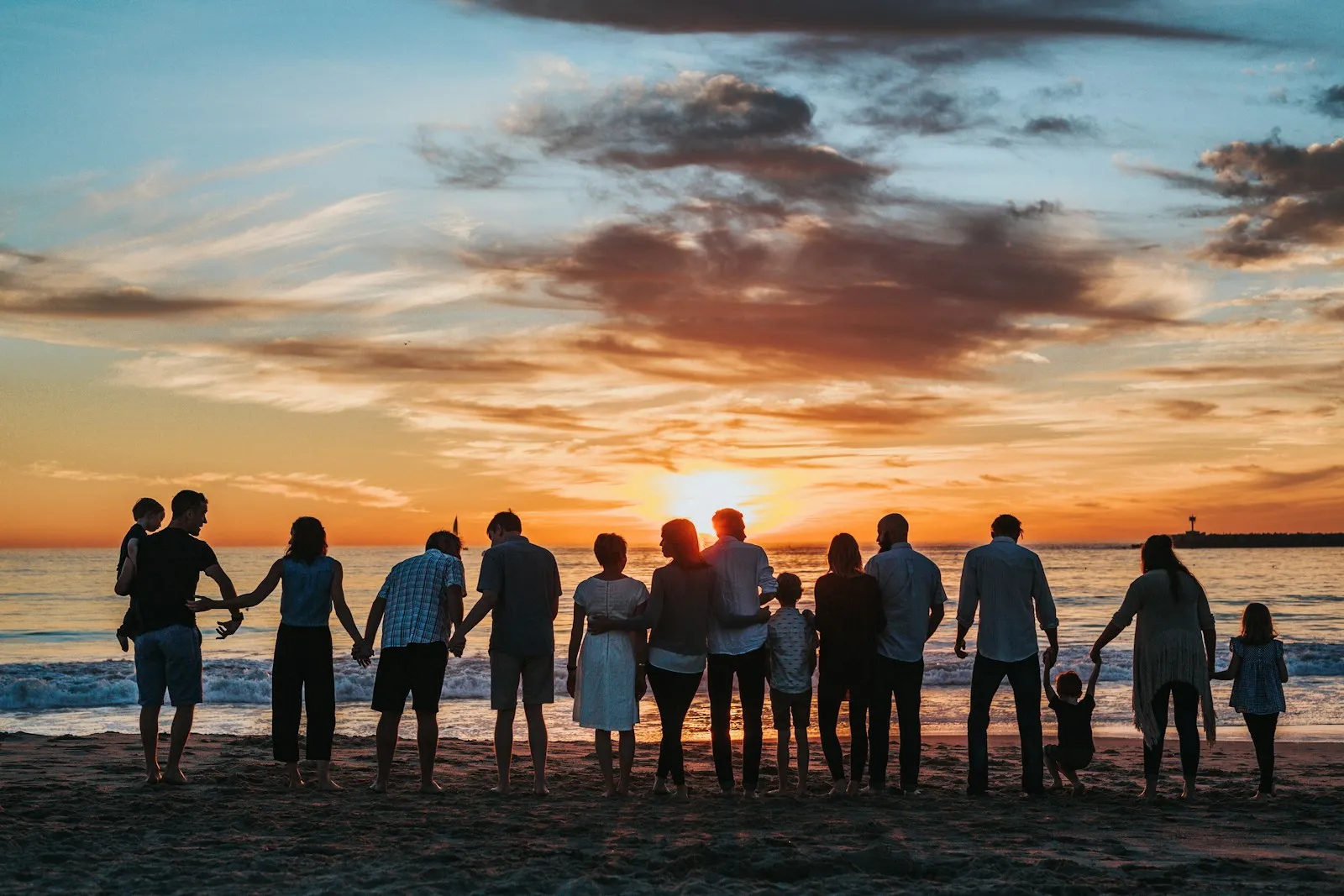 A family spending time together outdoors